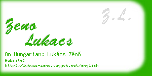 zeno lukacs business card