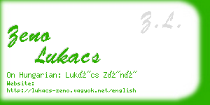 zeno lukacs business card